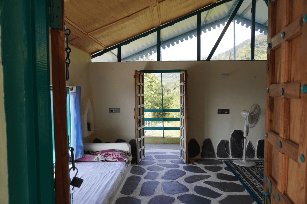Doors opening onto the private balcony