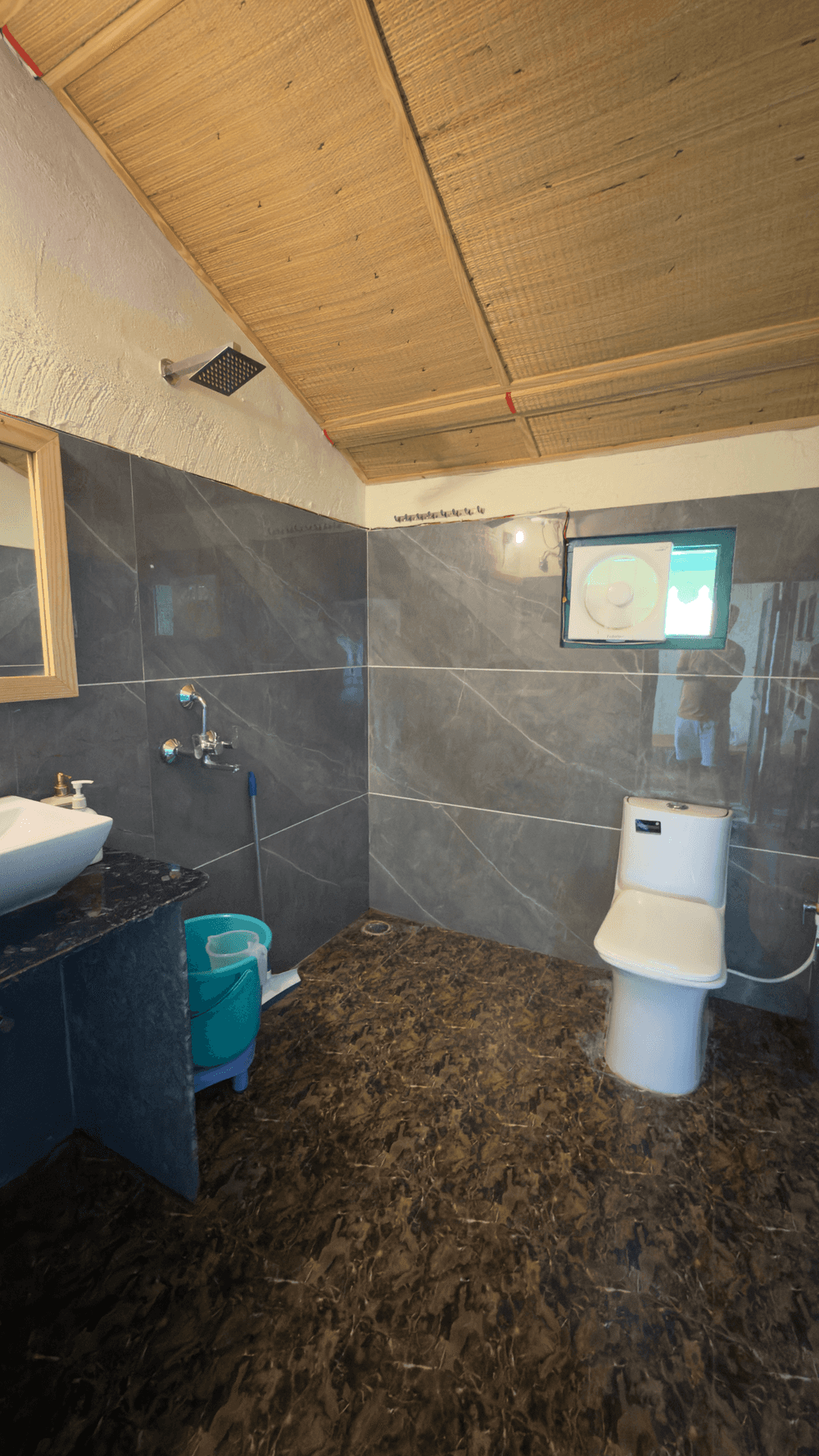Attached bathroom with western toilet
