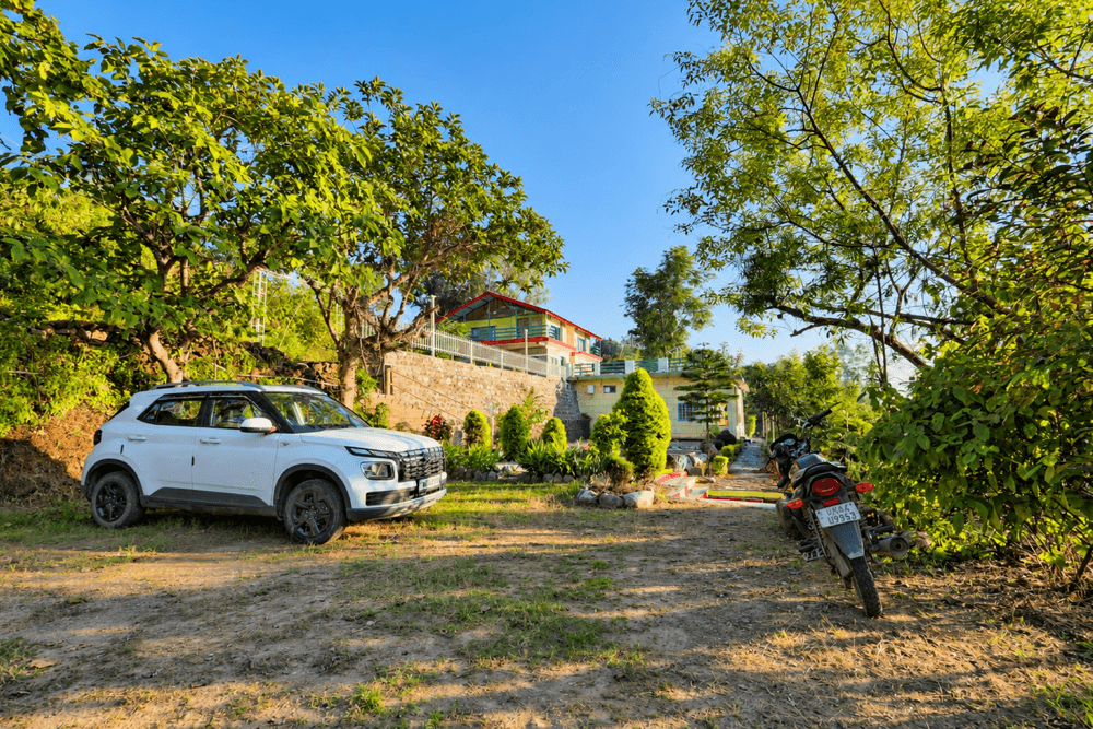 Private parking in the property driveway